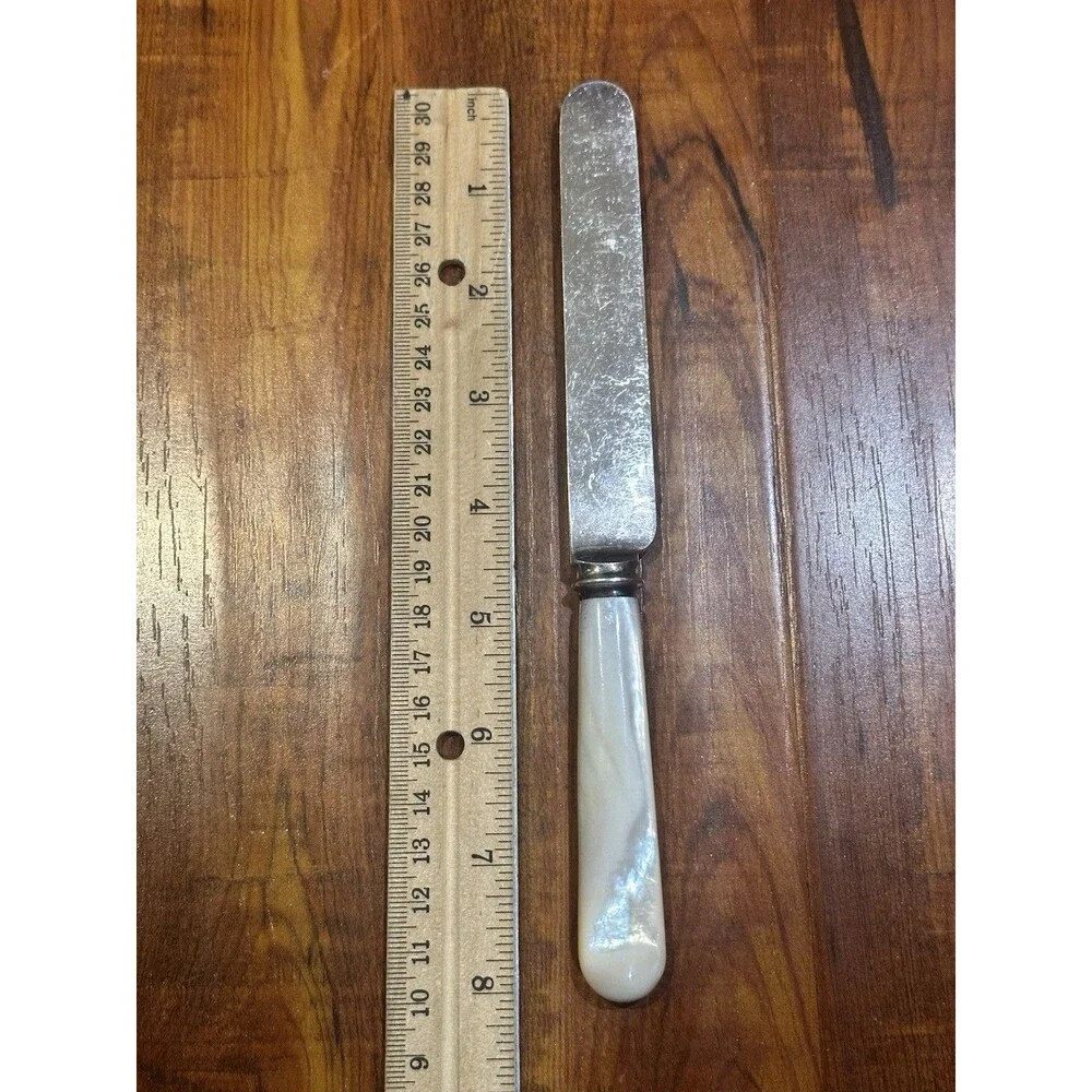 Set of (10) VTG Joseph Rodgers & Sons Cutlers Mother of Pearl Handle 8” Knives